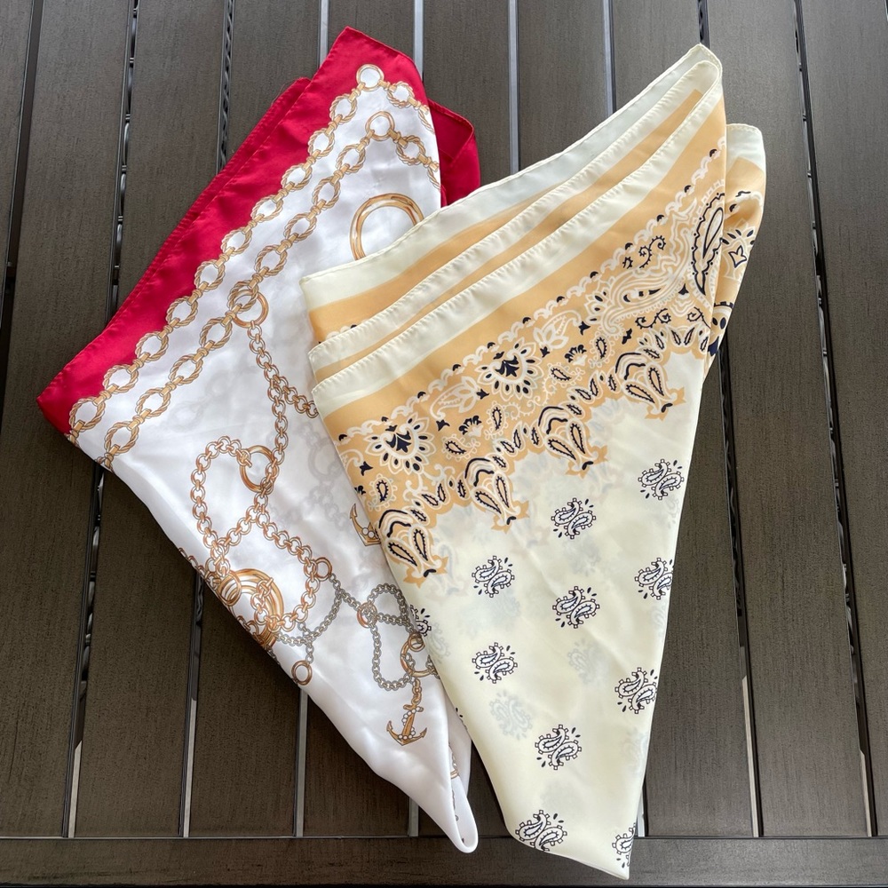 SHEIN OVERSIZED GEOMETRIC PAISLEY PATTERNED BANDANA SCARVES!!